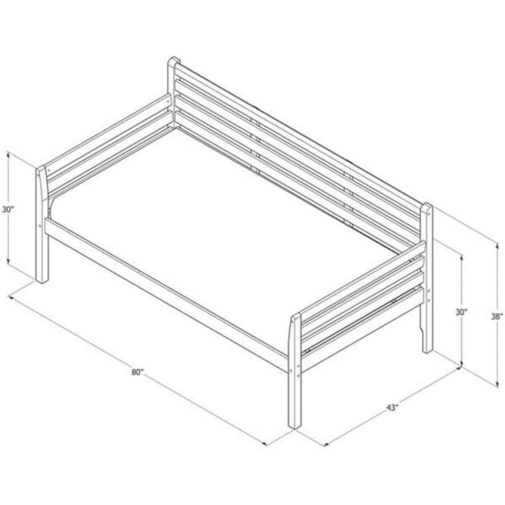 Twin Daybed in Medium Brown, S - Sustainable Living Usa recension och pris